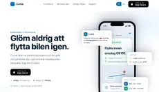 Curbie-appens kartvy med den tillåtna parkeringszonen markerad